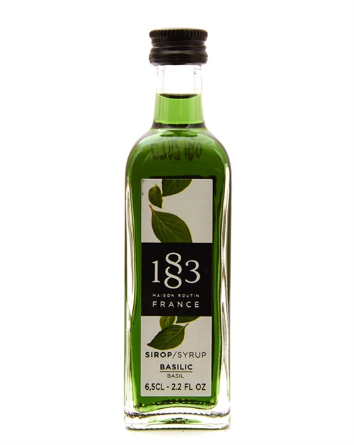 1883 Miniature Basil / Basilikum Maison Routin France Sirup Likør 6,5 cl