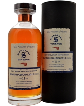 Bunnahabhain 2013 Staoisha 11 år Signatory Vintage Oloroso Sherry Butt Single Islay Malt Whisky 46%