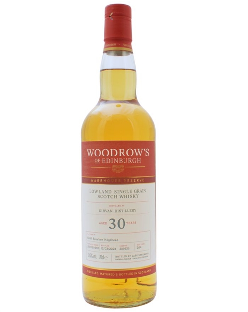 Girvan 1993/2024 Woodrows of Edinburgh 30 år Lowland Single Grain Scotch Whisky 70 cl 53,7%