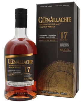 GlenAllachie 17 år Masters of Wood Mizunara & Oloroso Sherry Cask Finish Speyside Single Malt Scotch Whisky 70 cl 50%