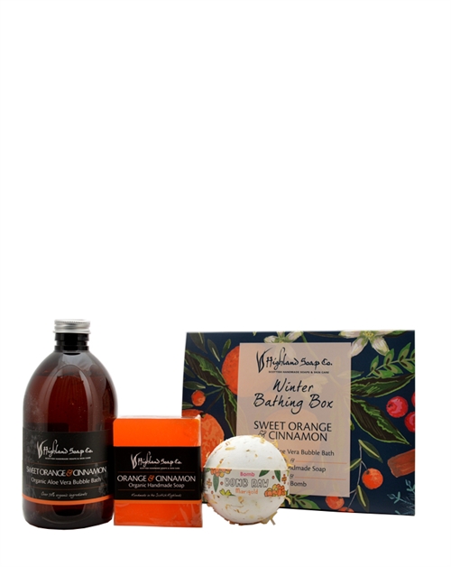 Highland Soap Sweet Orange & Cinnamon Bathing Box Gavesæt