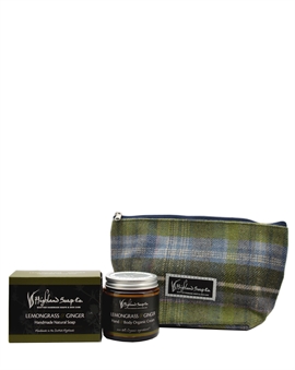 Highland Soap Co Lemongrass & Ginger Hand- og Body Creme & Sæbe Gavesæt