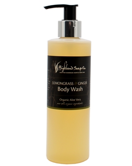 Highland Soap Co Lemongrass & Ginger Økologisk Aloe Vera Body Wash 250ml