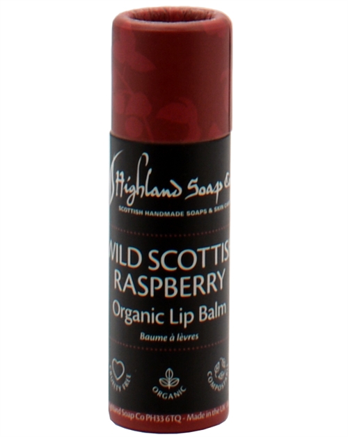 Highland Soap Co Wild Scottish Raspberry Økologisk Læbepomade 12ml