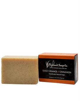 Highland Soap Co Sweet Orange & Cinnamon Håndlavet Naturlig Sæbeblok 190g