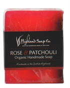 Highland Soap Co Scottish Rose og Patchouli Økologisk Håndlavet Sæbeblok 150g