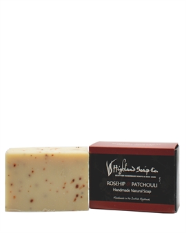 Highland Soap Co Rosehip & Patchouli Håndlavet Naturlig Sæbeblok 190g