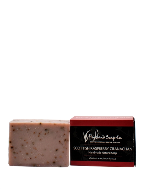 Highland Soap Co. Scottish Raspberry Cranachan Håndlavet Naturlig Sæbeblok 190g