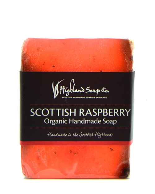 Highland Soap Co Scottish Raspberry Økologisk Håndlavet Sæbeblok 150g