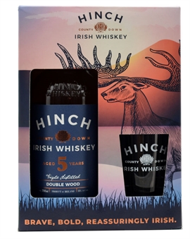 Hinch 5 år Double Wood Irish Whiskey Pakke med 1 Glas 70 cl 43%