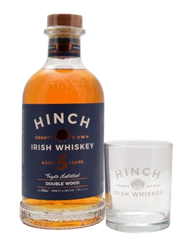 Hinch 5 år Double Wood Irish Whiskey Pakke med 1 Glas 70 cl 43%