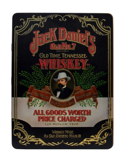 Jack Daniels Old no.7 Vintage Gaveæske fra 1980\'erne med 2 Glas med Logo, ingen flaske