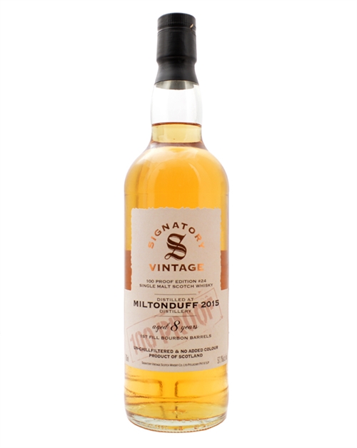 Miltonduff 2015/2024 Signatory Vintage 8 år Bourbon Cask 100 Proof Edition #24 Single Malt Scotch Whisky 57,1%