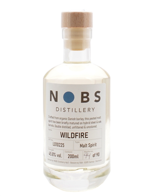 Nobs Distillery Wildfire Dansk Peated Malt Spirit 20 cl 45,8%