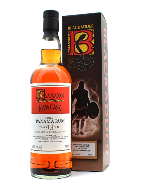 Panama 2007/2020 Blackadder Raw Cask 13 år Panama Rom 70 cl 62,9%