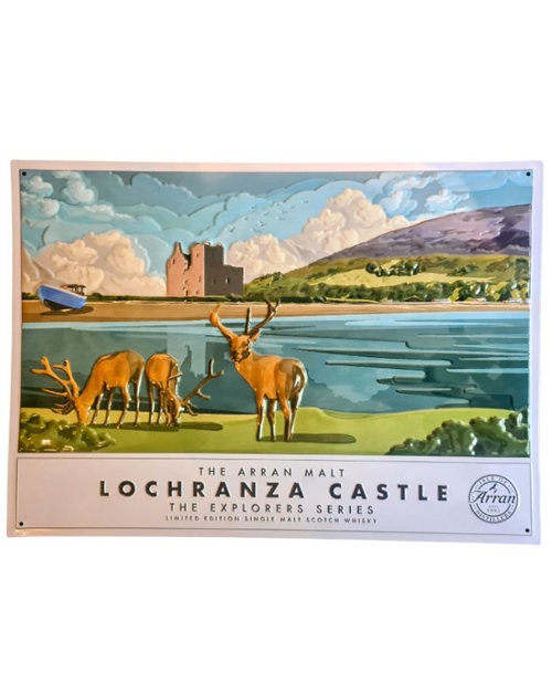 Retro Metalskilt - The Arran Malt Lochranza Castle The Explorers Series