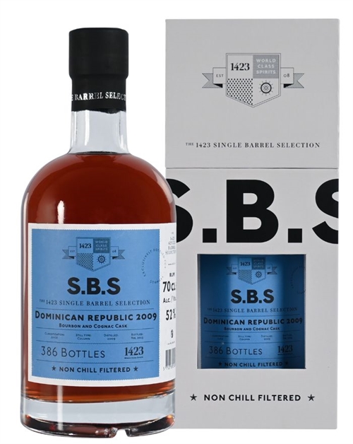 SBS Dominican Republic 2009/2025 Single Barrel Selection 16 år 1423.dk Rom 70 cl 52%