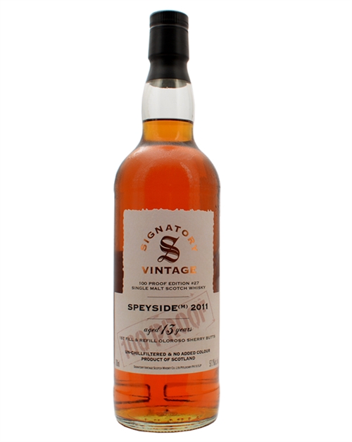 Secret Speyside Macallan 2011/2024 Signatory Vintage 13 år 100 Proof Edition #27 Single Malt Scotch Whisky 57,1%