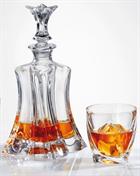 Krystal Karaffel Floral med 6 whiskyglas