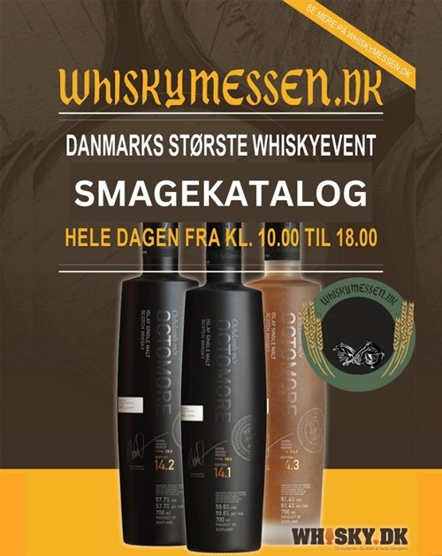 A5 smagekatalog tilsendt pr. post i ugen op til WHISKYMESSEN