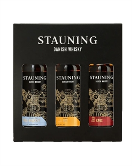 Stauning Miniature Høst Rye Kaos Giftbox Dansk Whisky 3x5 cl 